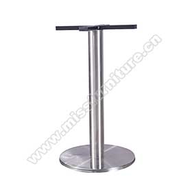 Hot sale 304 stainless steel round base fifties retro diner table legs M8989, diameter 45cm gloss steel round base american restaurant table legs-American 1950s retro diner table legs M-8989a