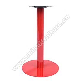 Classic iron with red painting square base midcentury retro diner table legs M8998, size 45cm iron red color retro 50s dining room table legs-American 1950s retro diner table legs M-8998