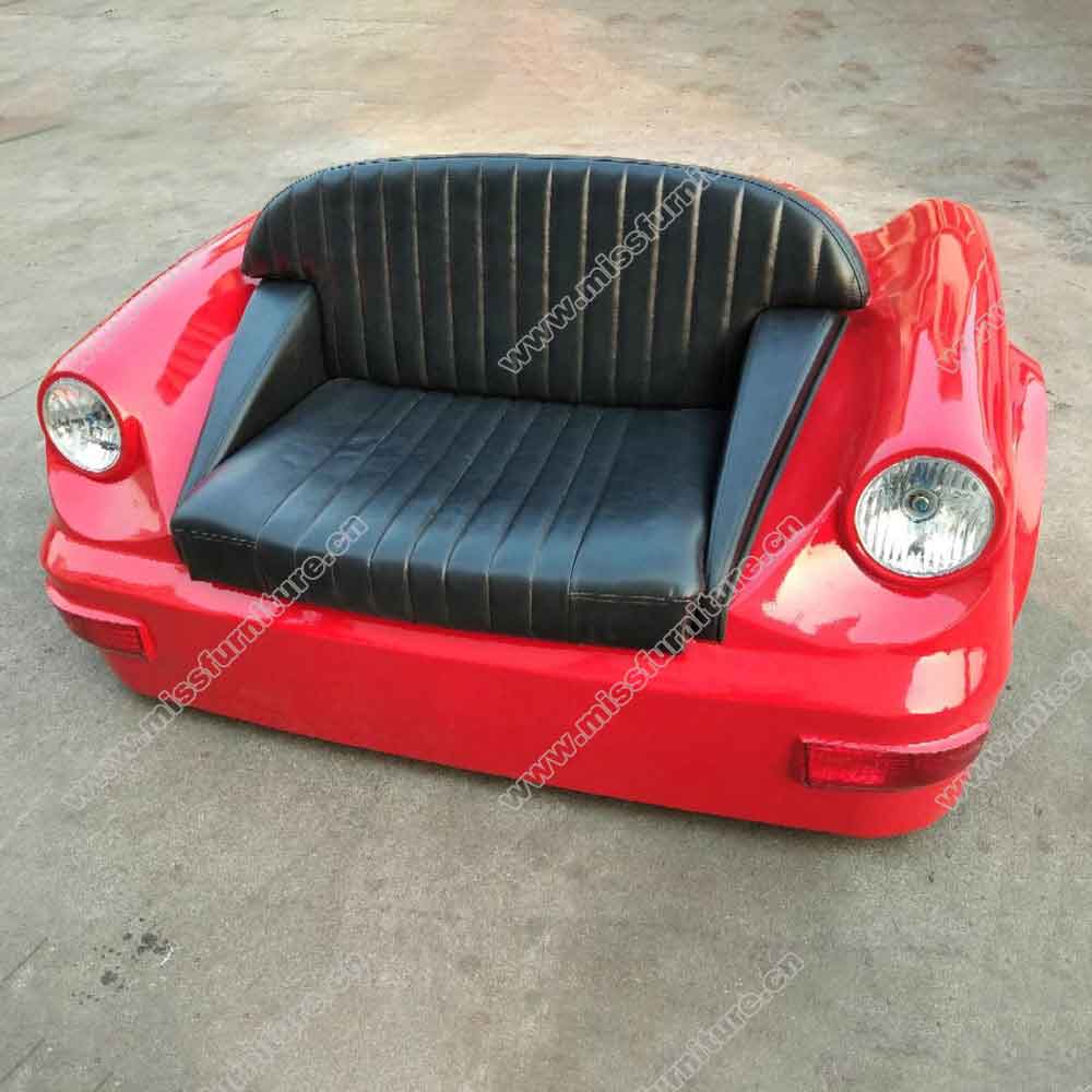 Customize American diner iron single seater car sofas M8965, red painting 1 seater retro diner metal car sofas seating, American 1950s retro diner metal car sofas seating M-8965